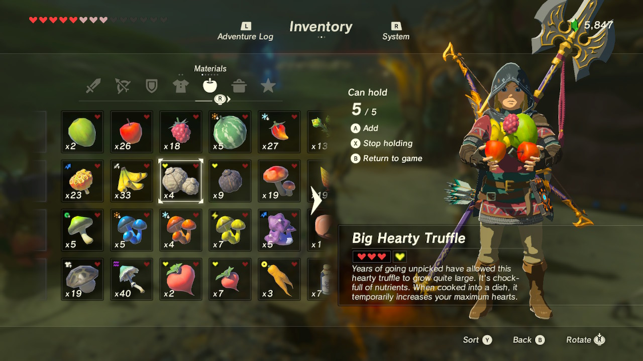 Improving Cooking in Breath of the Wild